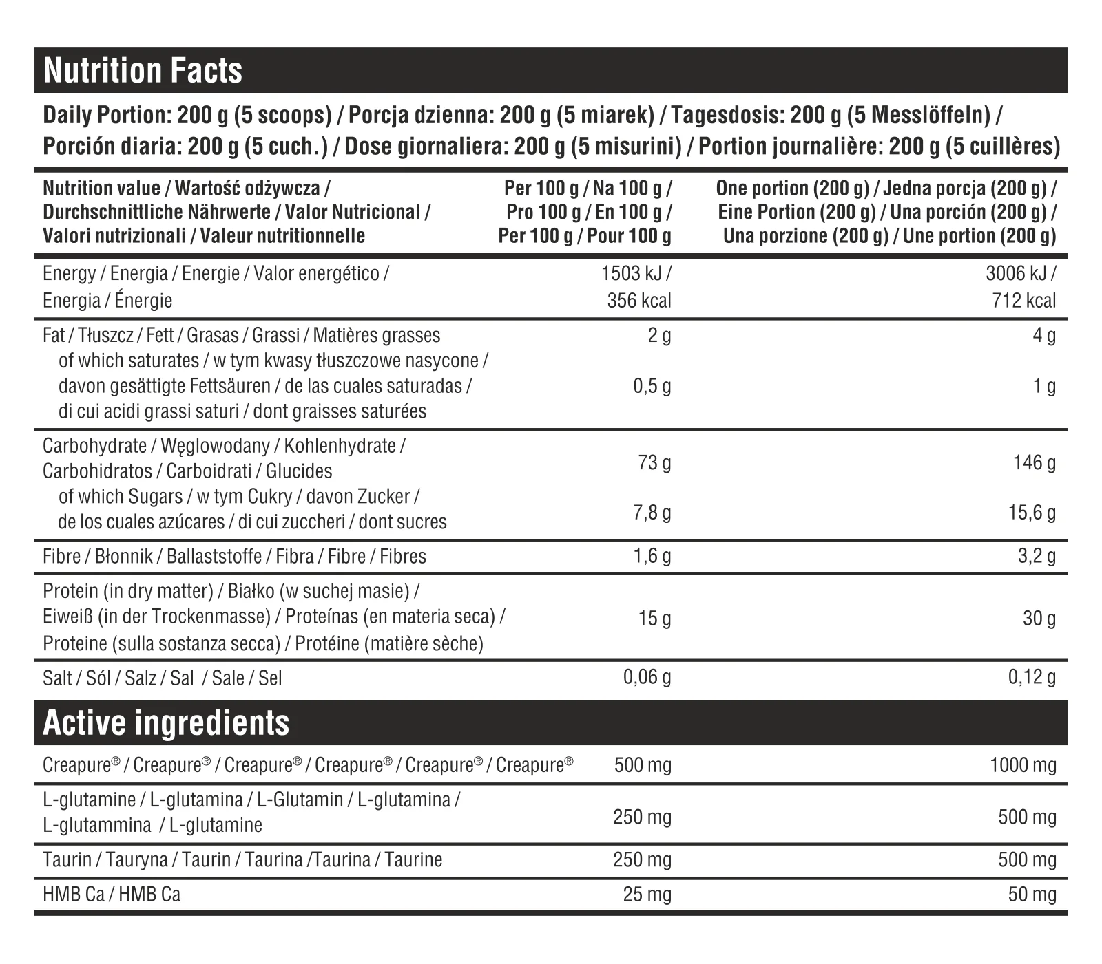 Bodybuilder EXTREME Gainer + Creapure® - Image 4
