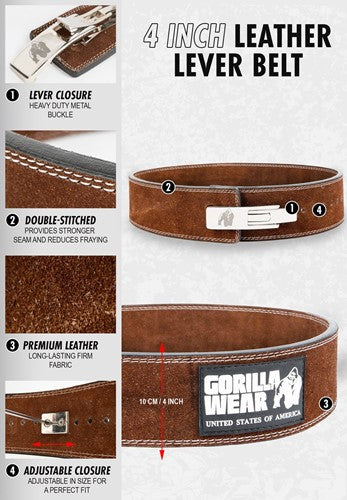 Ceinture de force 4 inch avec boucle métallique - Image 3