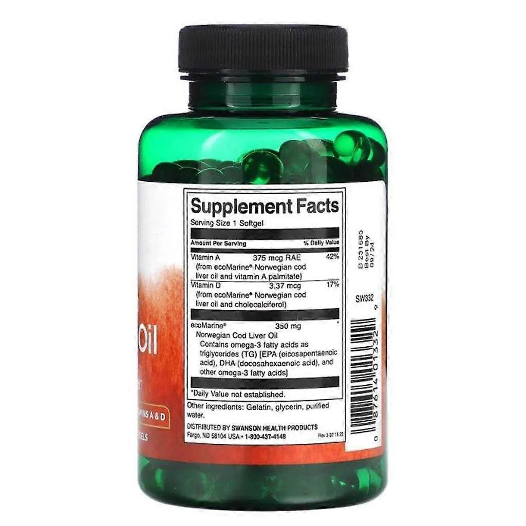 Norwegian Cod Liver Oil 350mg - Image 2
