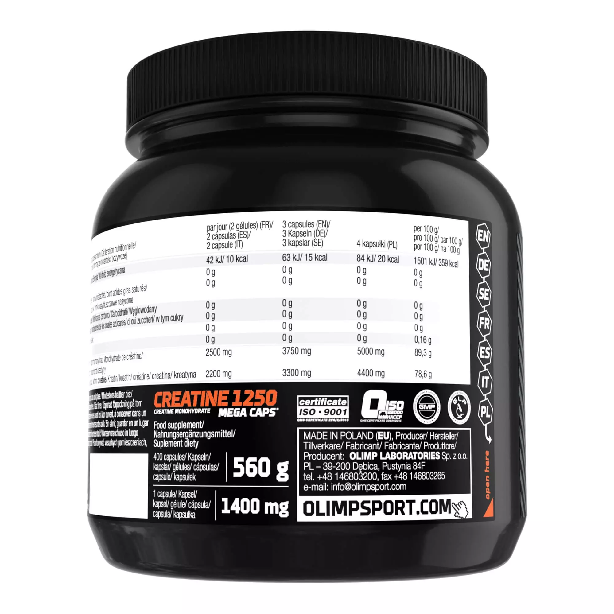 Creatine 1250 Mega Caps® - Gélules - Image 4