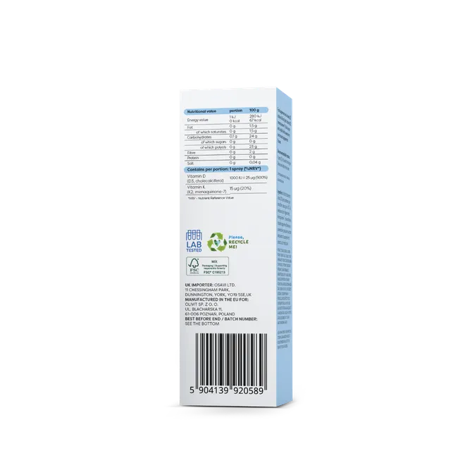 Vitamin D3 + K2 - 25 ml oral spray - Image 2